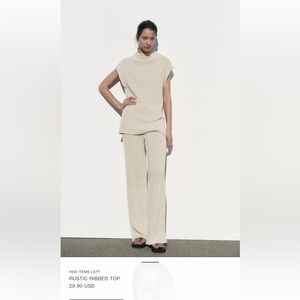 ZARA rustic ribbed set